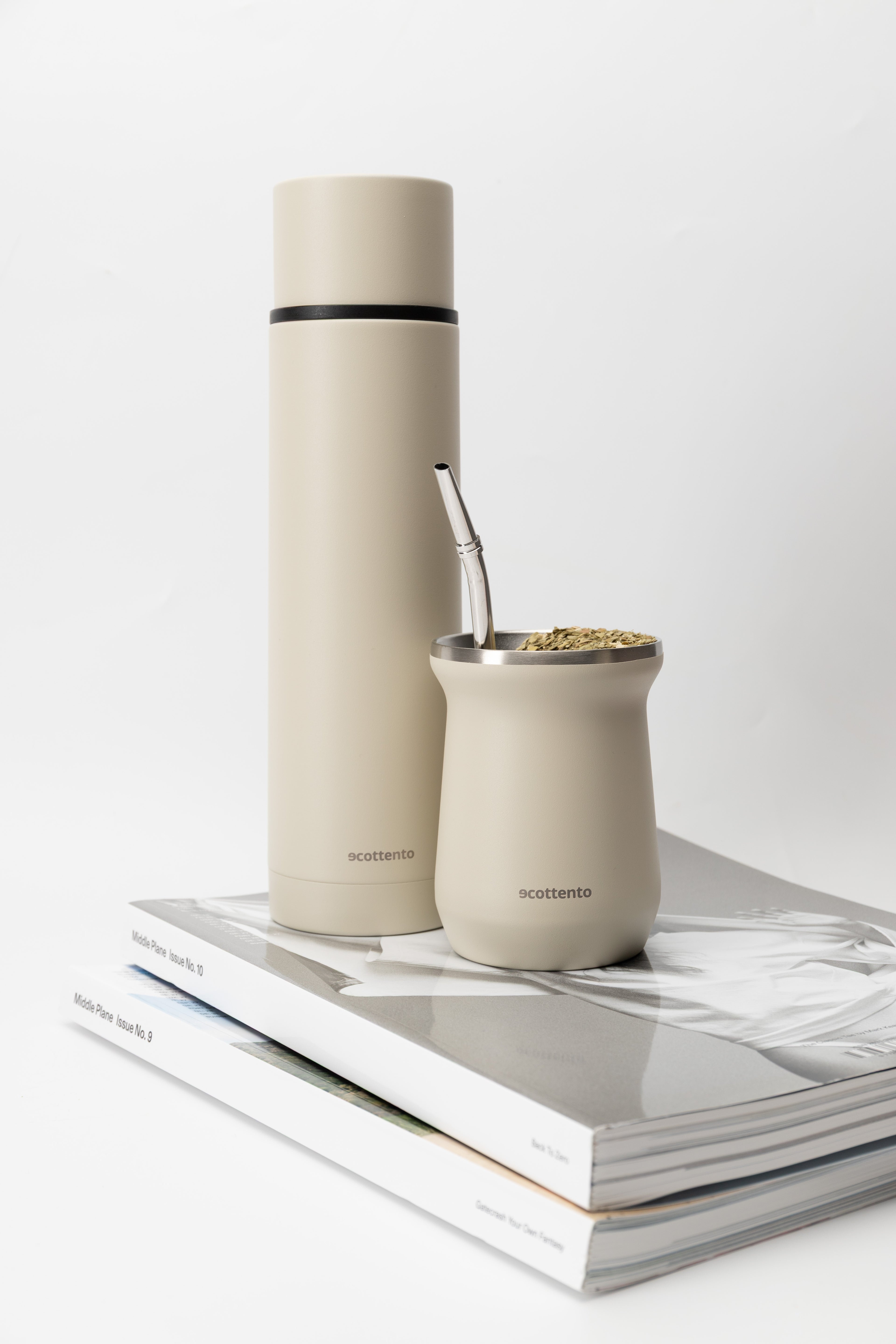 Set mate acero inoxidable completo con termo para mate de 750 ml, mate de acero inoxidable de doble pared y bombilla