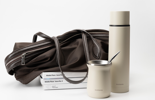 Set mate acero inoxidable completo con termo para mate de 750 ml, mate de acero inoxidable de doble pared y bombilla